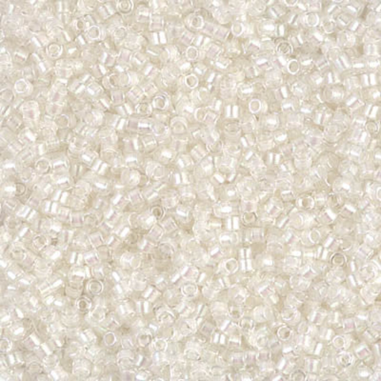 Miyuki Delica Bead 11/0, DB1701, Pearl Lined Transparent Pale Beige AB, 5 grams